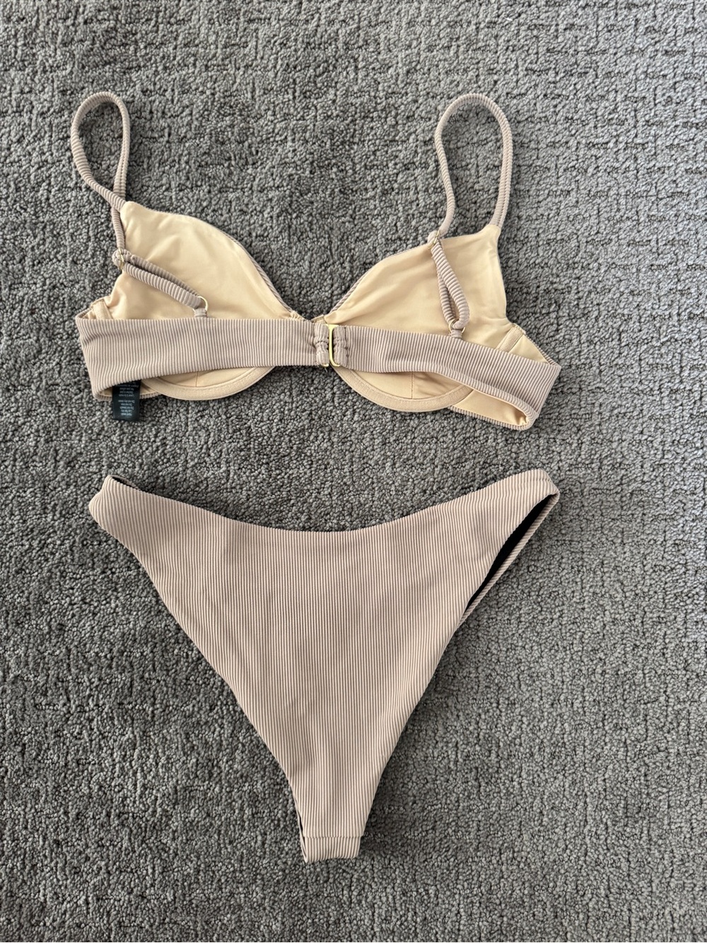 Beach Riot Beige Ribbed Bikini Set - Picture 5 of 6